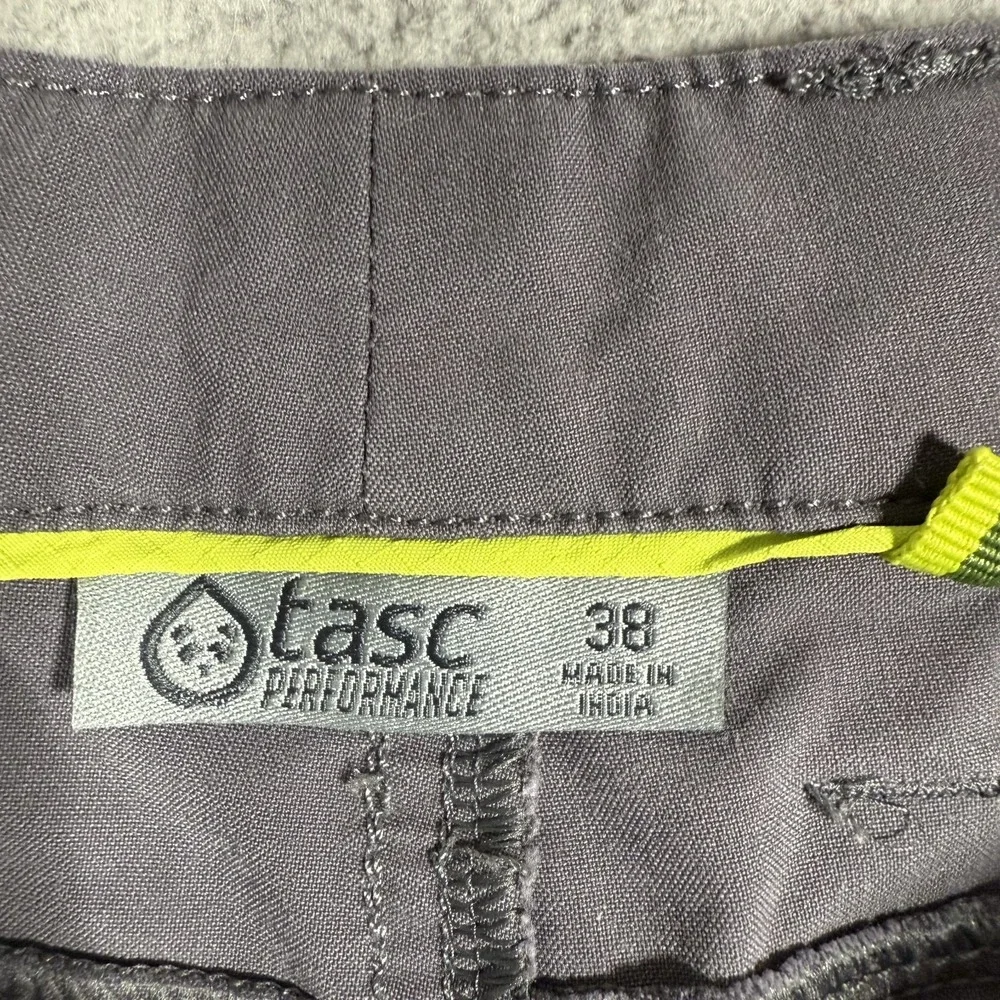 Tasc Pants Mens 38x32 Gray Slim Straight‎ Bamboo Viscose 5 Pocket Chino Preppy